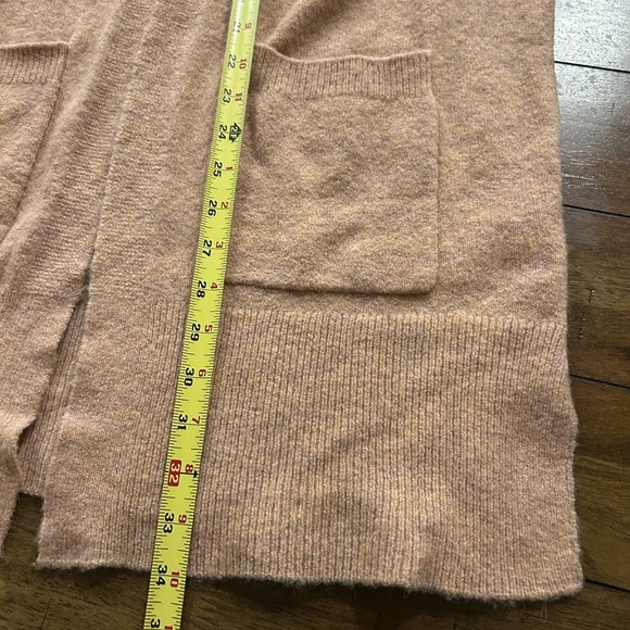 Madewell Kent Open Cardigan Heathered Carnation Pink Size XS Style G9611 MSRP 98 - Picture 5 of 9